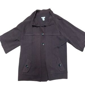 Chico's Dark Brown Cape Jacket